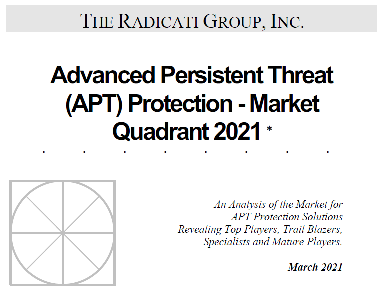 Advanced Persistent Threat (APT) Protection - Market Quadrant 2021*
